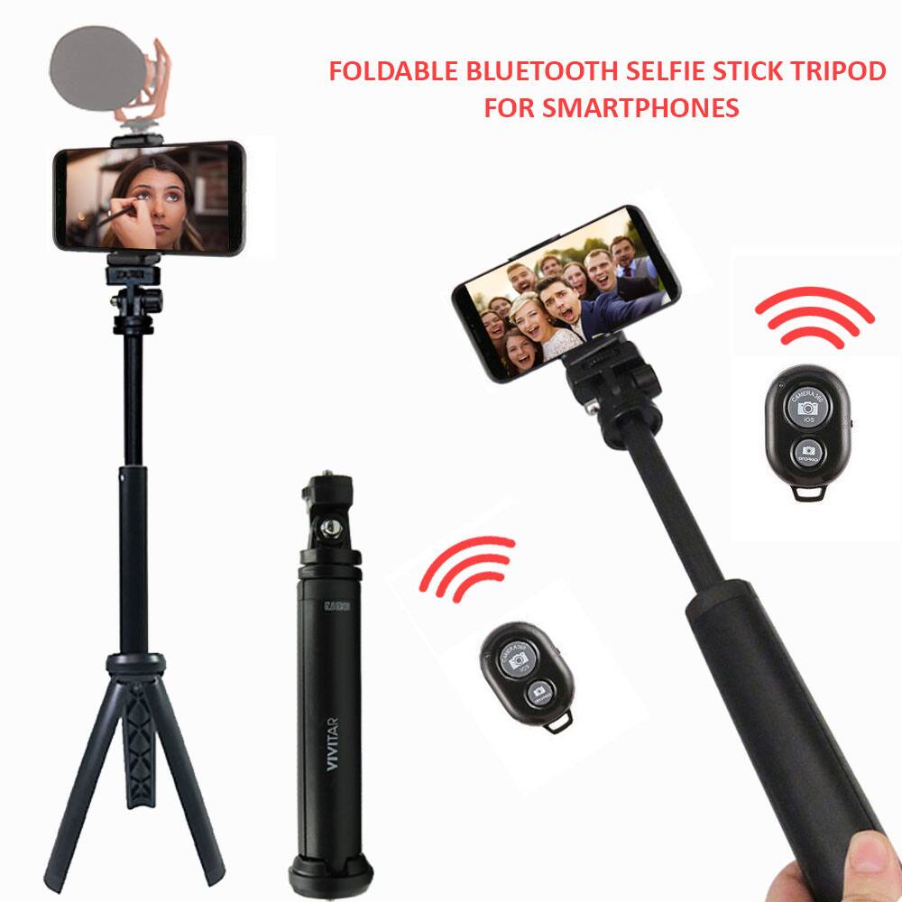 FOLDABLE BLUETOOTH SELFIE STICK TRIPOD FOR SMARTPHONES

VIVITAR