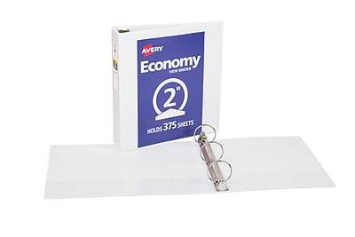 Avery Economy View Binder  
2"  
Holds 375 Sheets