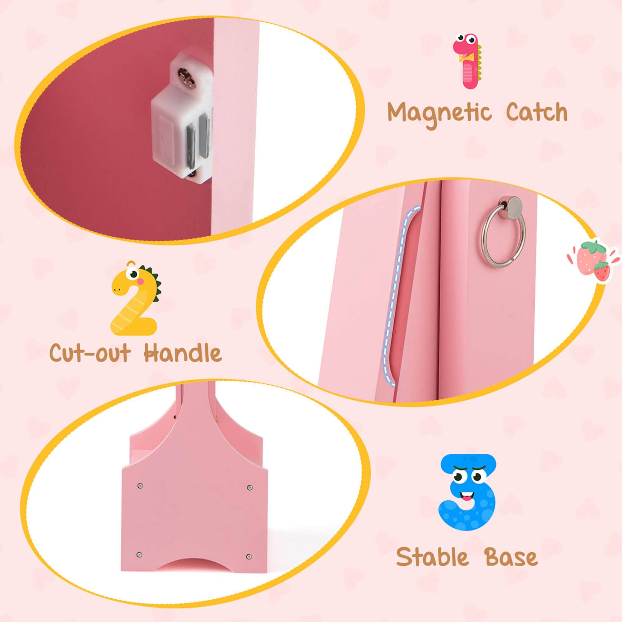 Magnetic Catch, Cut-out Handle, Stable Base