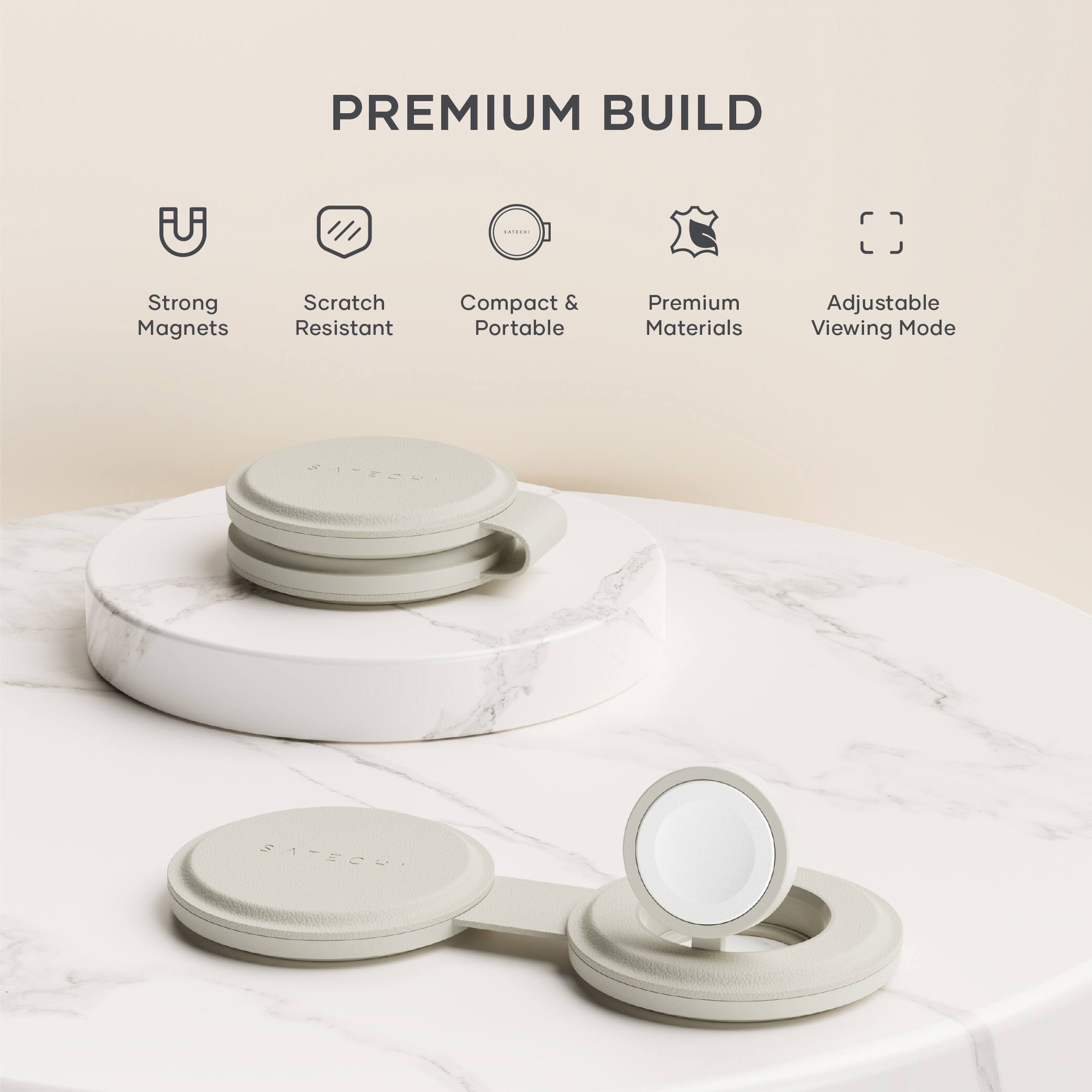 PREMIUM BUILD

- Strong Magnets
- Scratch Resistant
- Compact & Portable
- Premium Materials
- Adjustable Viewing Mode