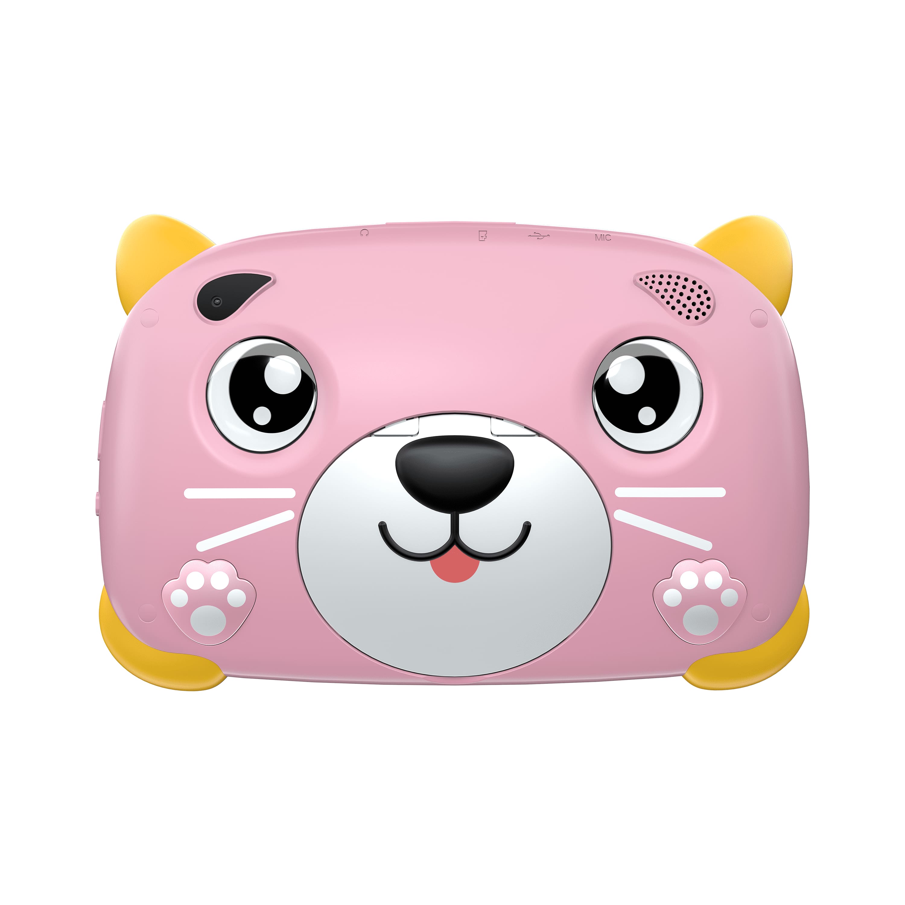 Front. Doogee - U7 Kids Tablet, 7 inch Android Tablet for Kids, 2GB RAM +32GB ROM Toddlers Pad, 3400mAh Battery - Cotton Candy Pink.