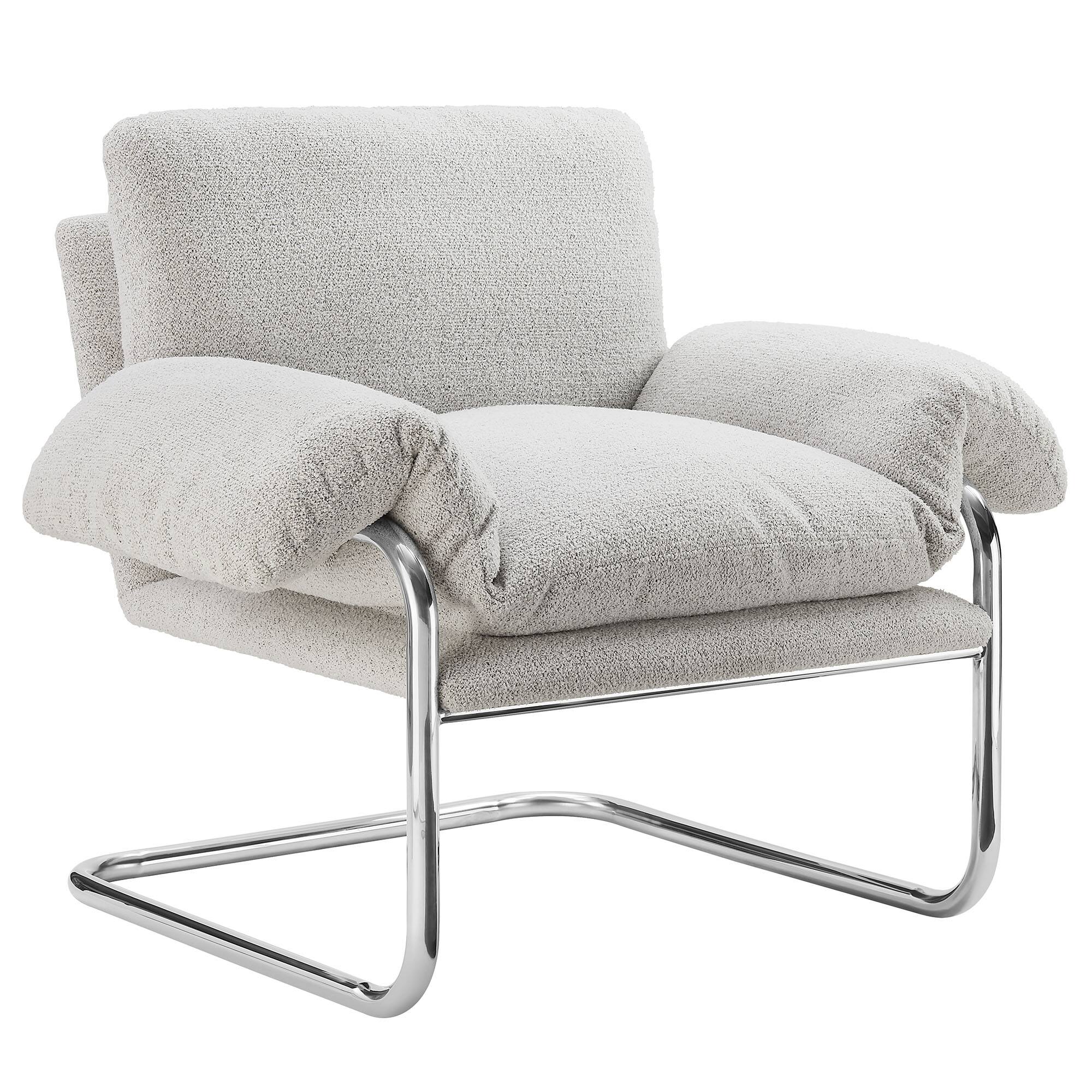Angle. Modway - Ansel Accent Chair - Newsprint.