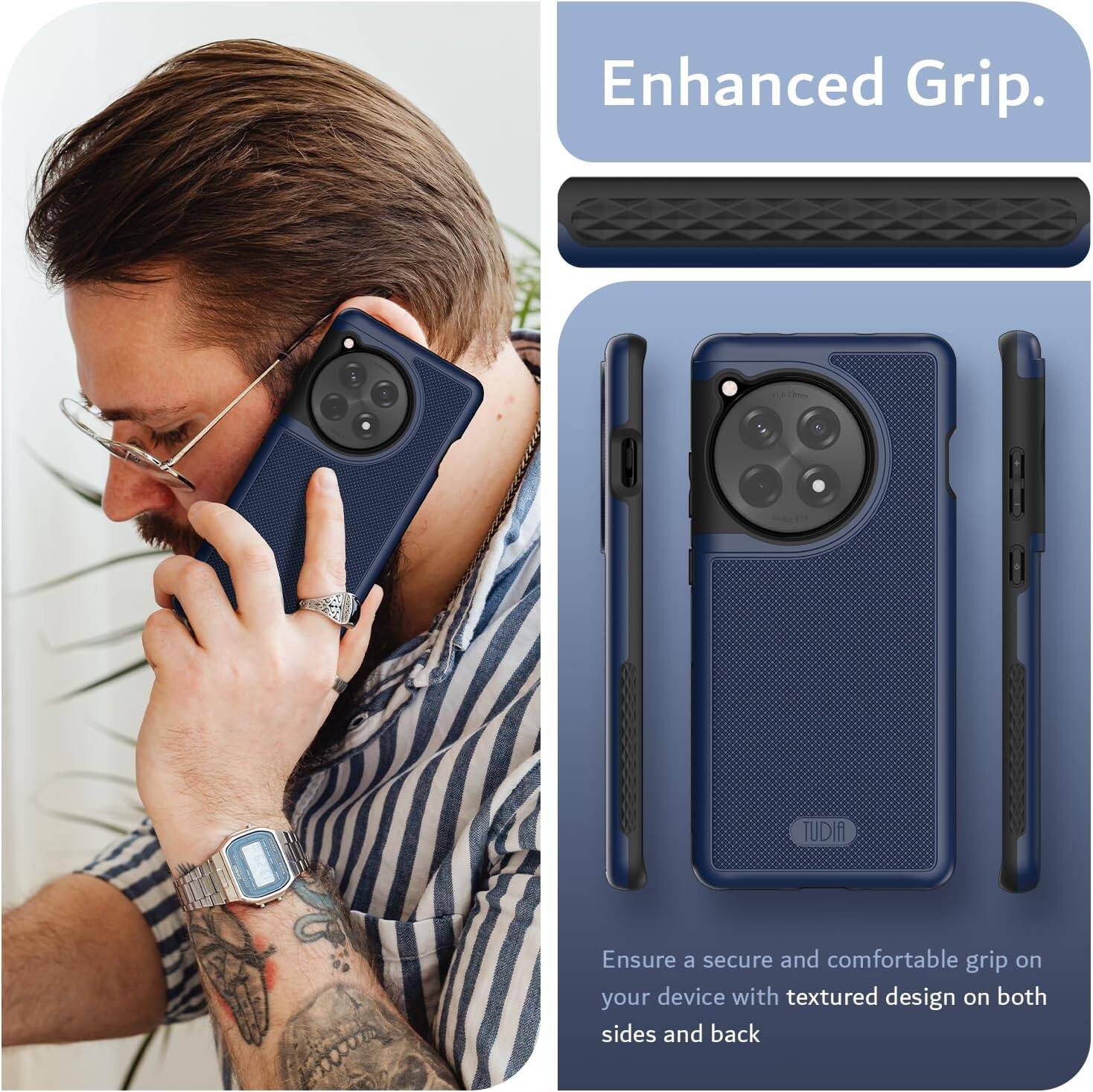 Enhanced Grip.

Ensure a secure and comfortable grip on your device with textured design on both sides and back.