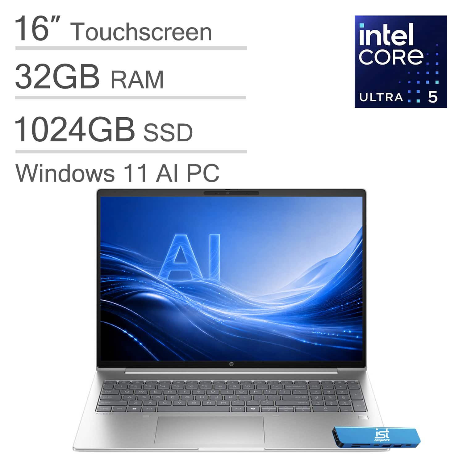 HP - Upgraded - ProBook 4 G1i 16'' FHD+ Touchscreen Business AI PC Laptop - Intel Core Ultra5 225U - 32GB RAM - 1TB SSD - Wind11Pro - Pike Silver price history on PriceWatchPro