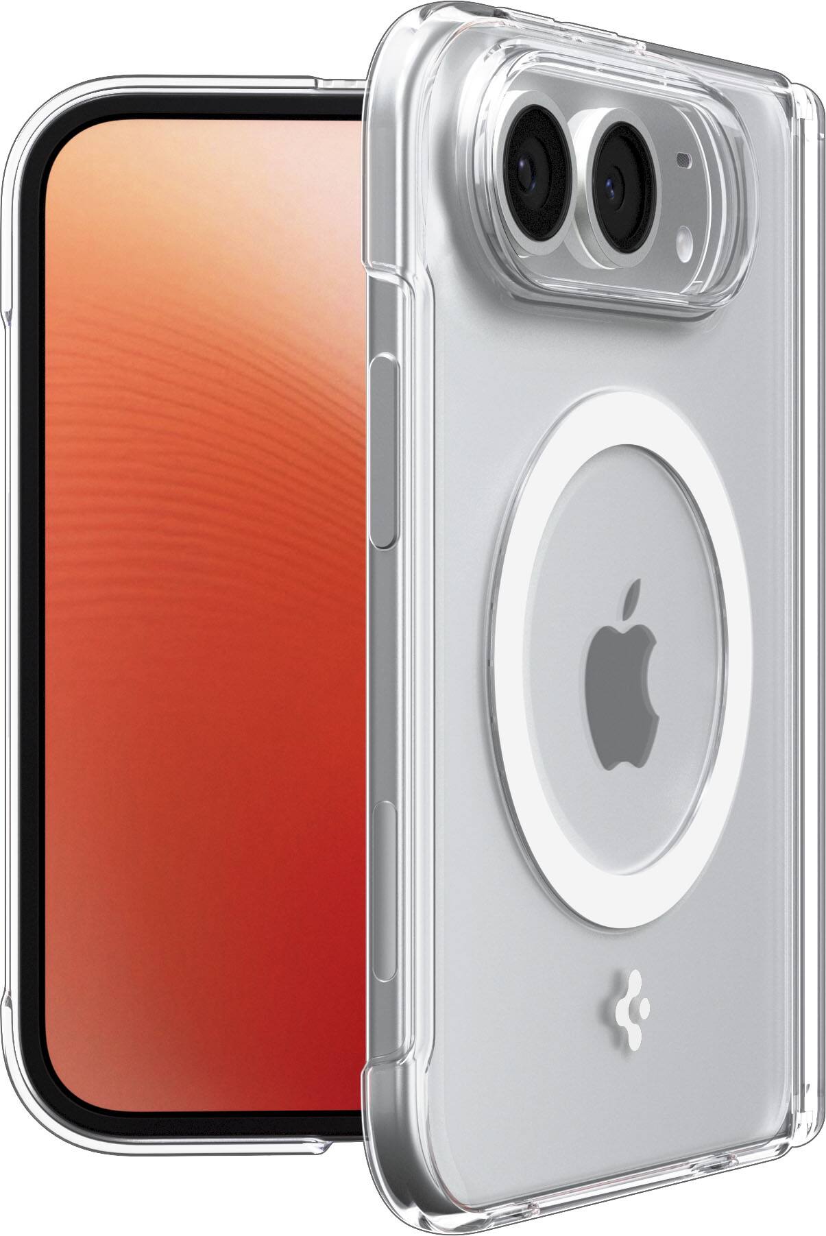 Back. Spigen - Spigen Crystal Hybrid Pro MagFit for iPhone Duo - Clear.