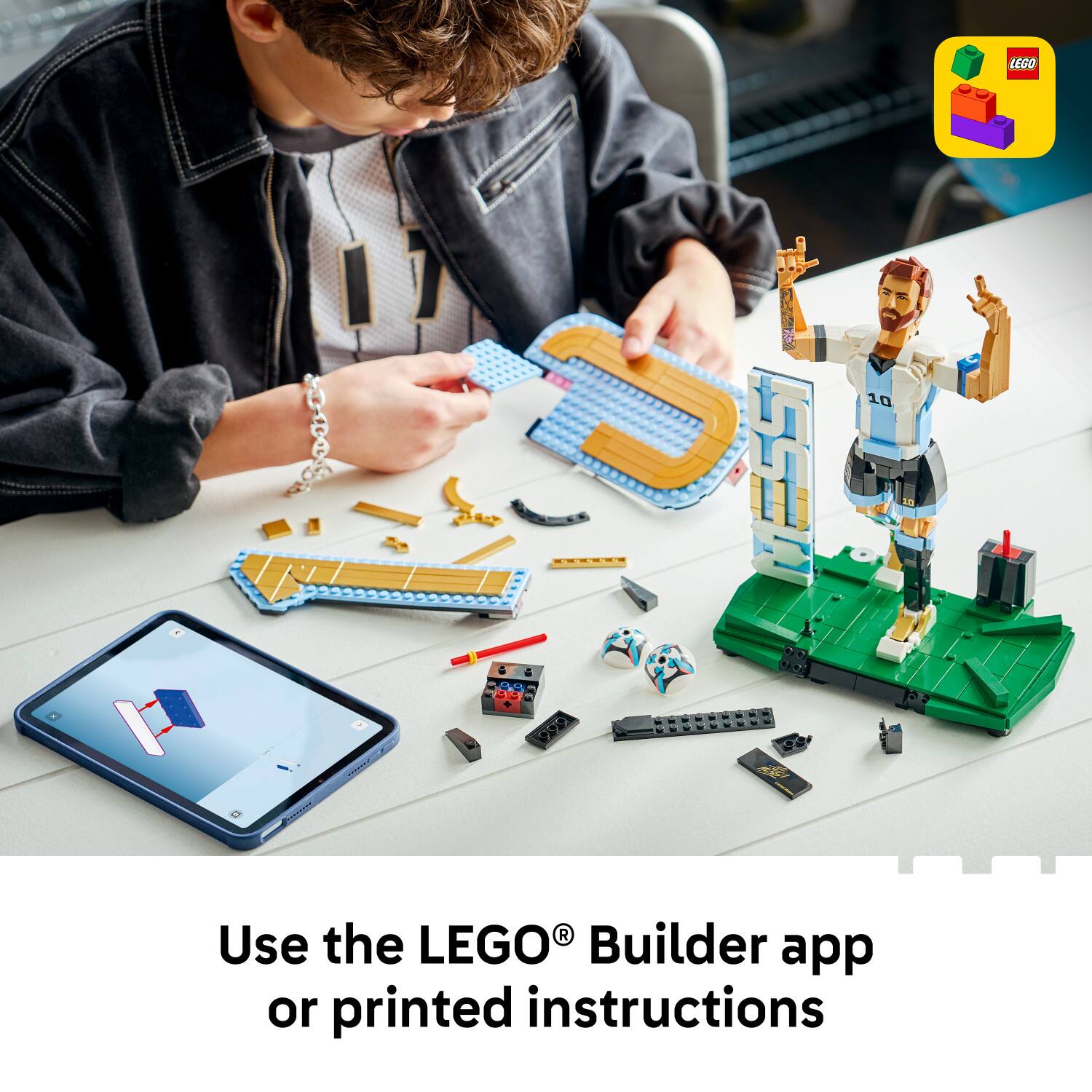 Use the LEGO® Builder app or printed instructions
