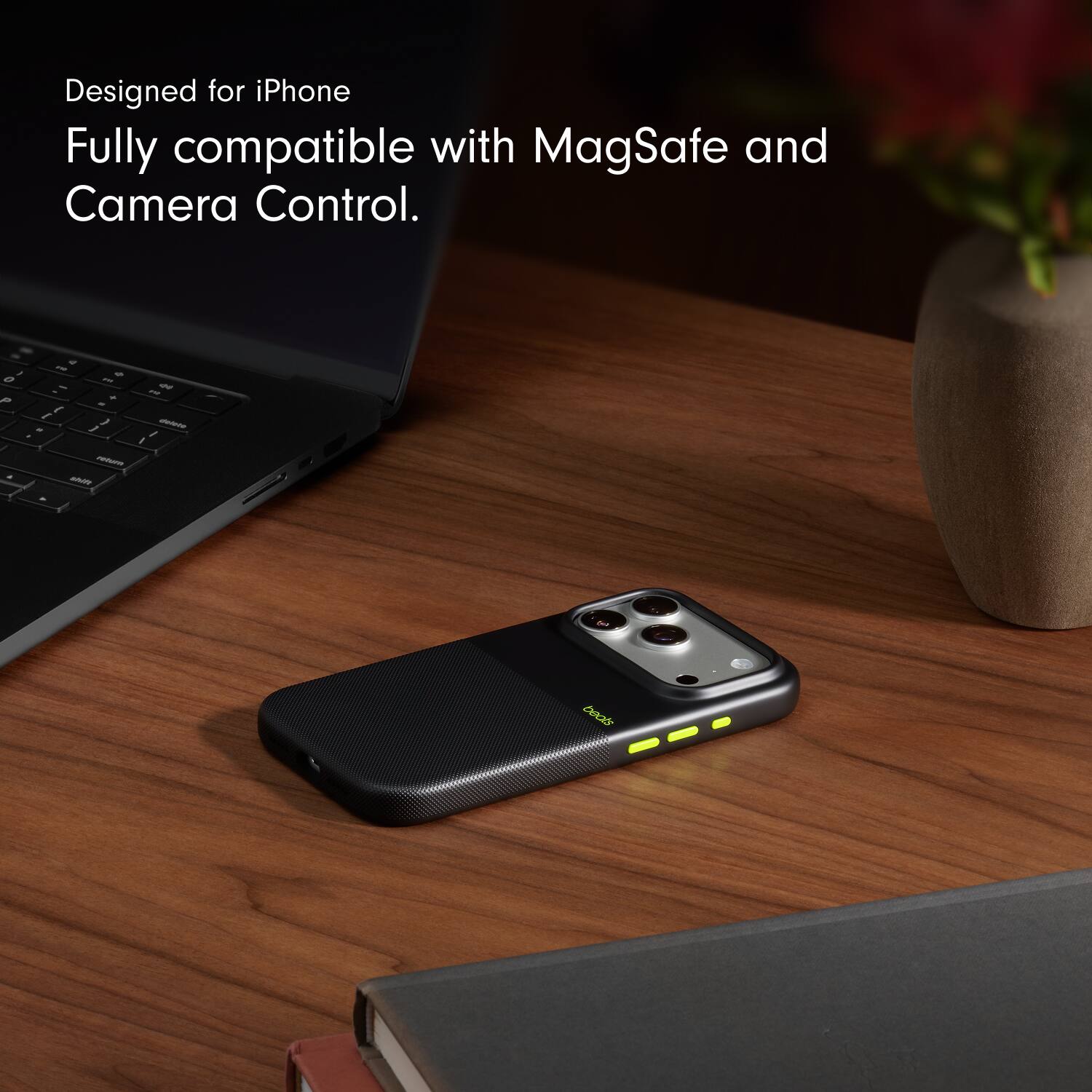 Designed for iPhone  
Fully compatible with MagSafe and Camera Control.