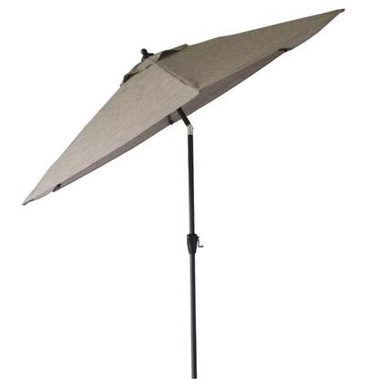 Front. Living Accents - Living Accents Clark 9 ft. Tiltable Beige Patio Umbrella.