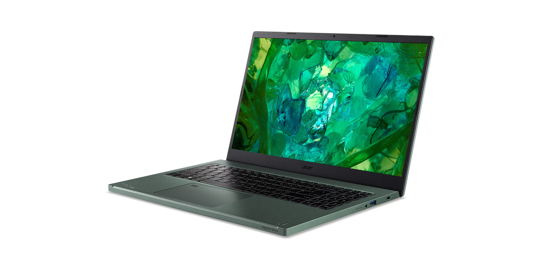 The text appears to be a mix of letters and numbers. Here is the corrected version:

"acer Aspire Vero"

This seems to be a model name or description for a laptop.