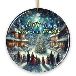 OrnamentallyYou - Your Light will Always Shine in Our Hearts Ornament Enchanting Victorian Christmas Memorial Gift - Multi-colored