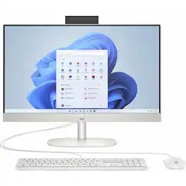 HP - 23.8" Touchscreen All-in-One - AMD Athlon Silver - 8GB Memory - 256GB SSD - Shell White