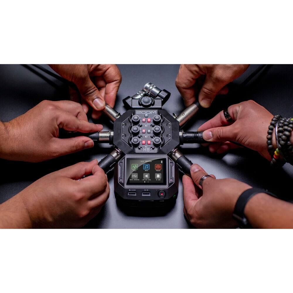 Alt View 3. Zoom - Zoom H8 12-Track Portable Recorder with Two Headphones and More Bundle - Black.
