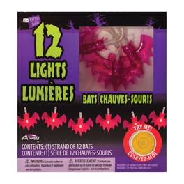 Funworld - Glowing Bats String Lights | 5.9 Foot String w/ 12 LED Lights - Purple