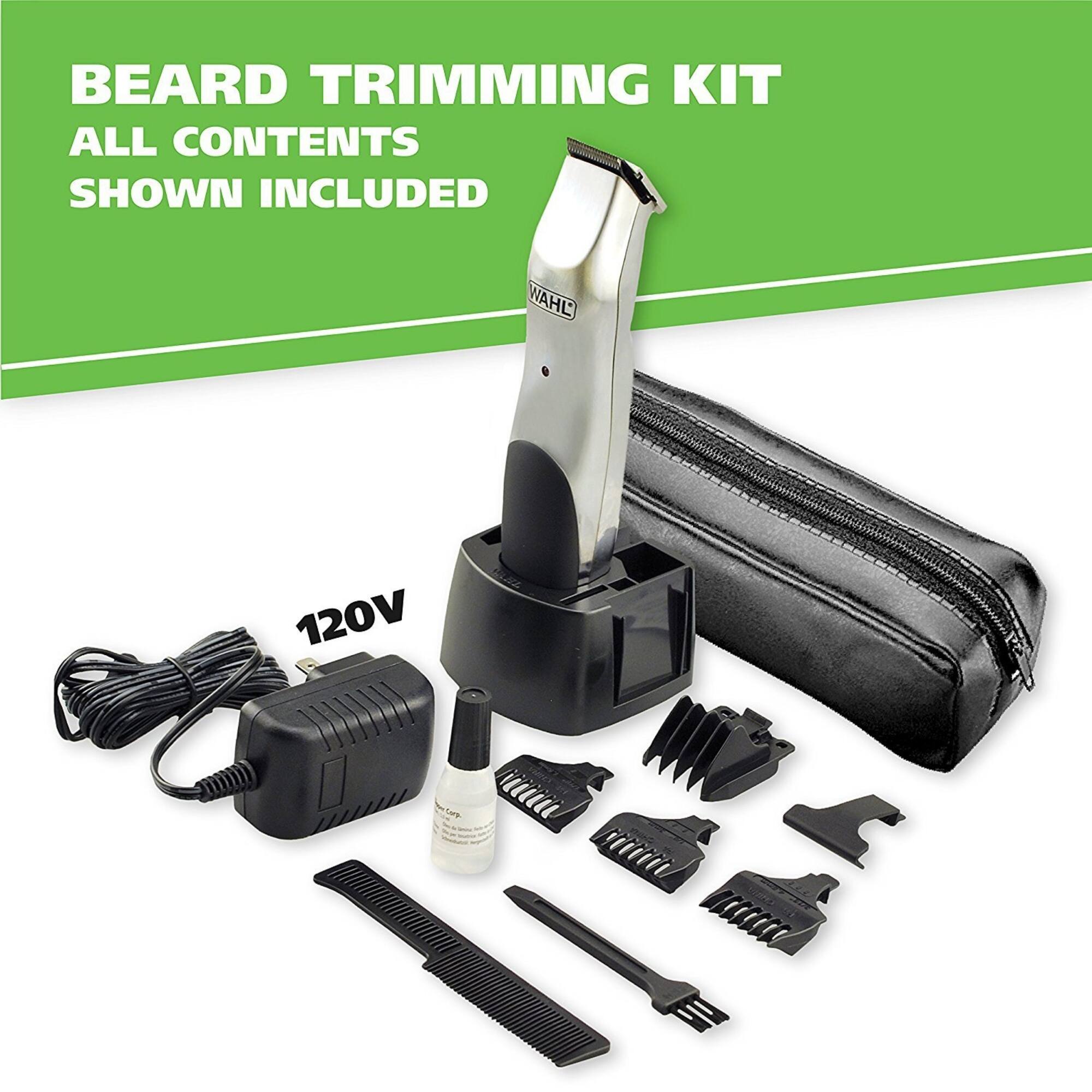BEARD TRIMMING KIT  
ALL CONTENTS SHOWN INCLUDED  
WAHL 120V