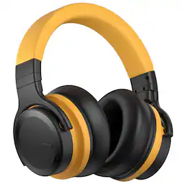 MOVSSOU - E7 Active Noise Cancelling Wireless Bluetooth Headphone - Yellow