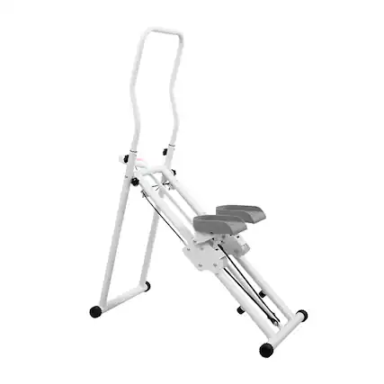 Front. Topteng - Vertical Climber Machine for Home Gym - Full Body Workout, Low Impact, Adjustable, 300LB Capacity, LCD Display - White.