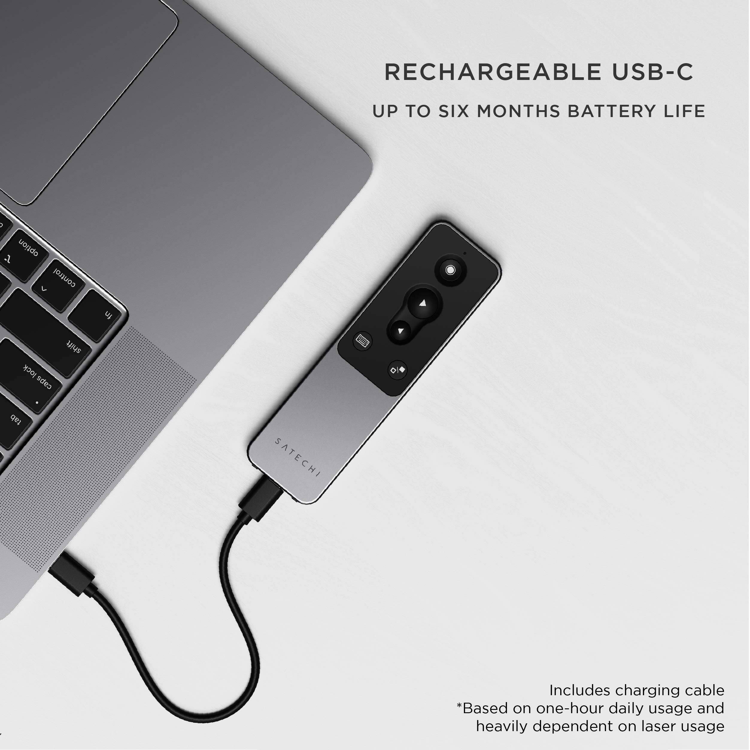 RECHARGEABLE USB-C  
UP TO SIX MONTHS BATTERY LIFE  

Includes charging cable  
*Based on one-hour daily usage and heavily dependent on laser usage