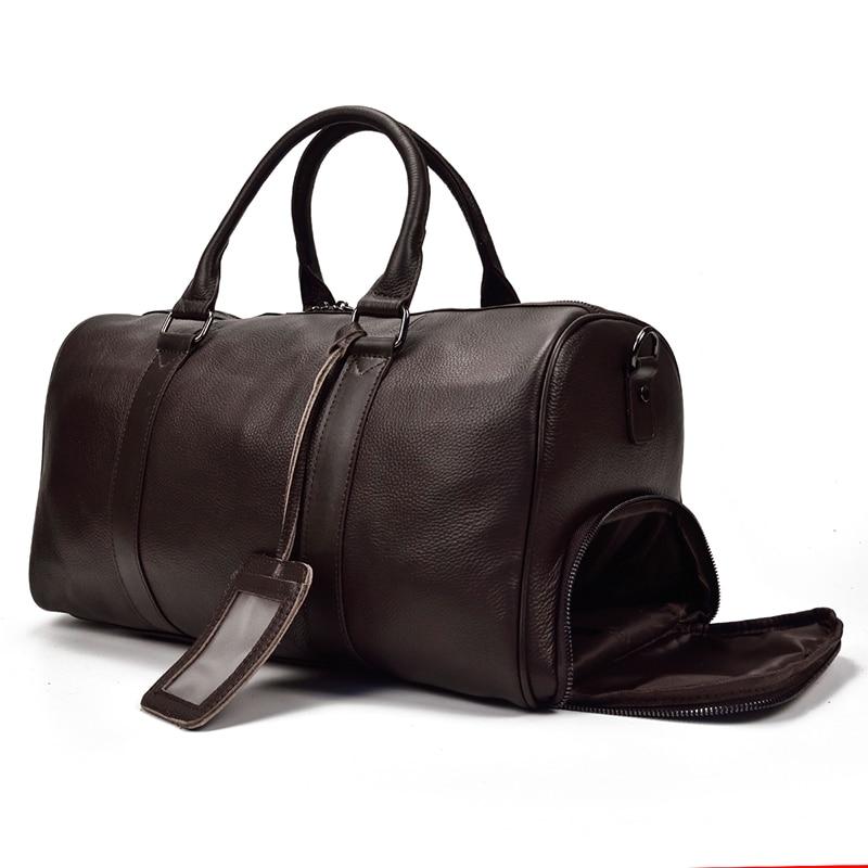 Alt View 7. Steel Horse Leather - The Endre Weekender | Vintage Leather Duffle Bag - black.