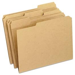 Pendaflex - File Folder, 1/3-Cut Tab, Assorted, Letter Size, 100/Box (PFXRK15213) - Brown