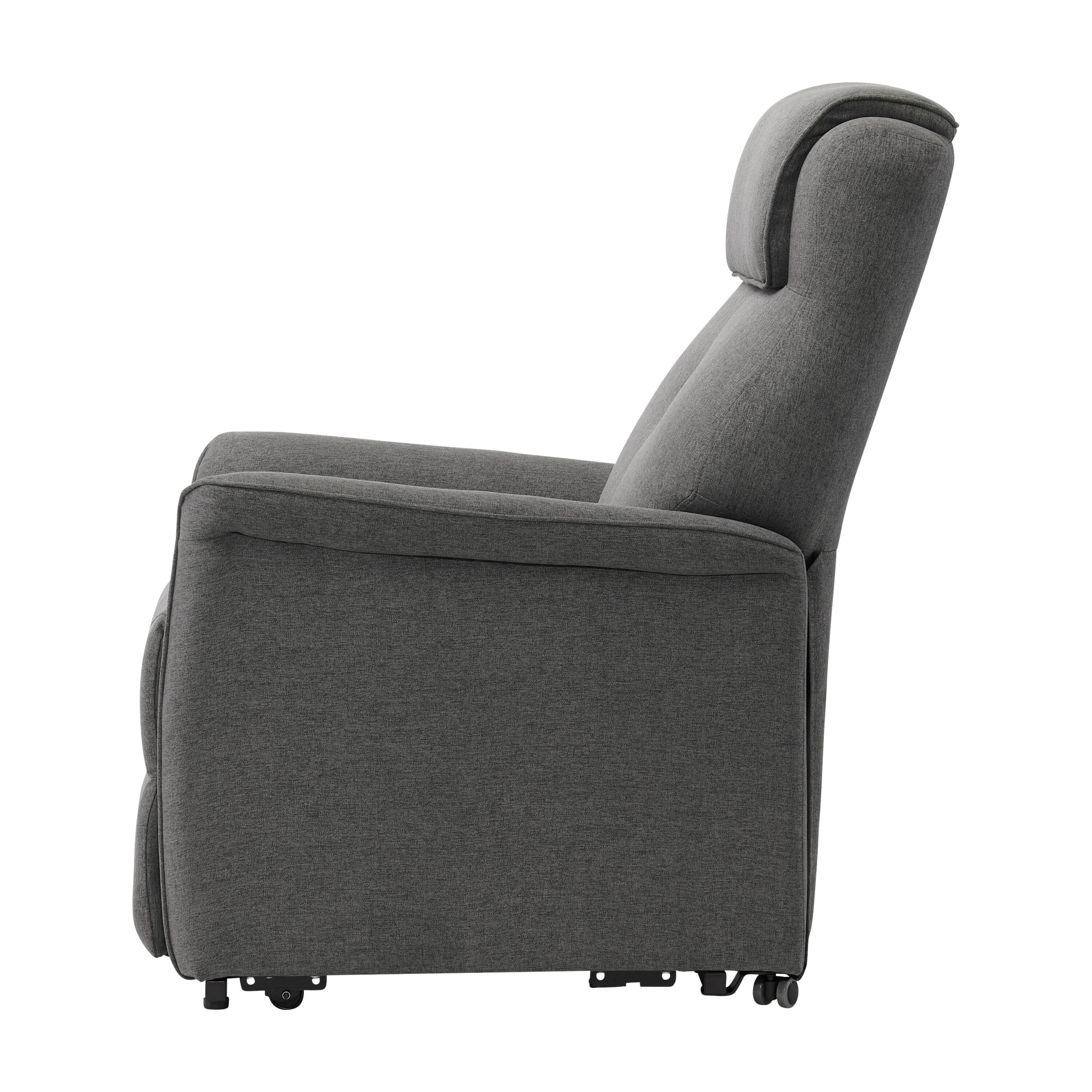 Alt View 15. CorLiving - Ashley Power Lift Fabric Recliner - Medium Grey.