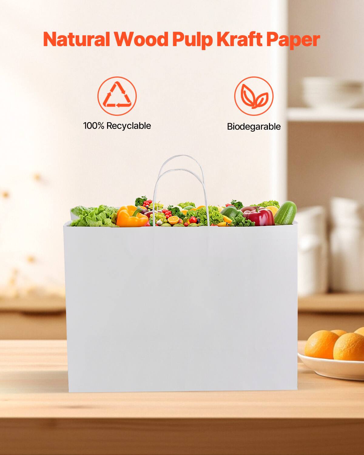 Natural Wood Pulp Kraft Paper

100% Recyclable

Biodegradable