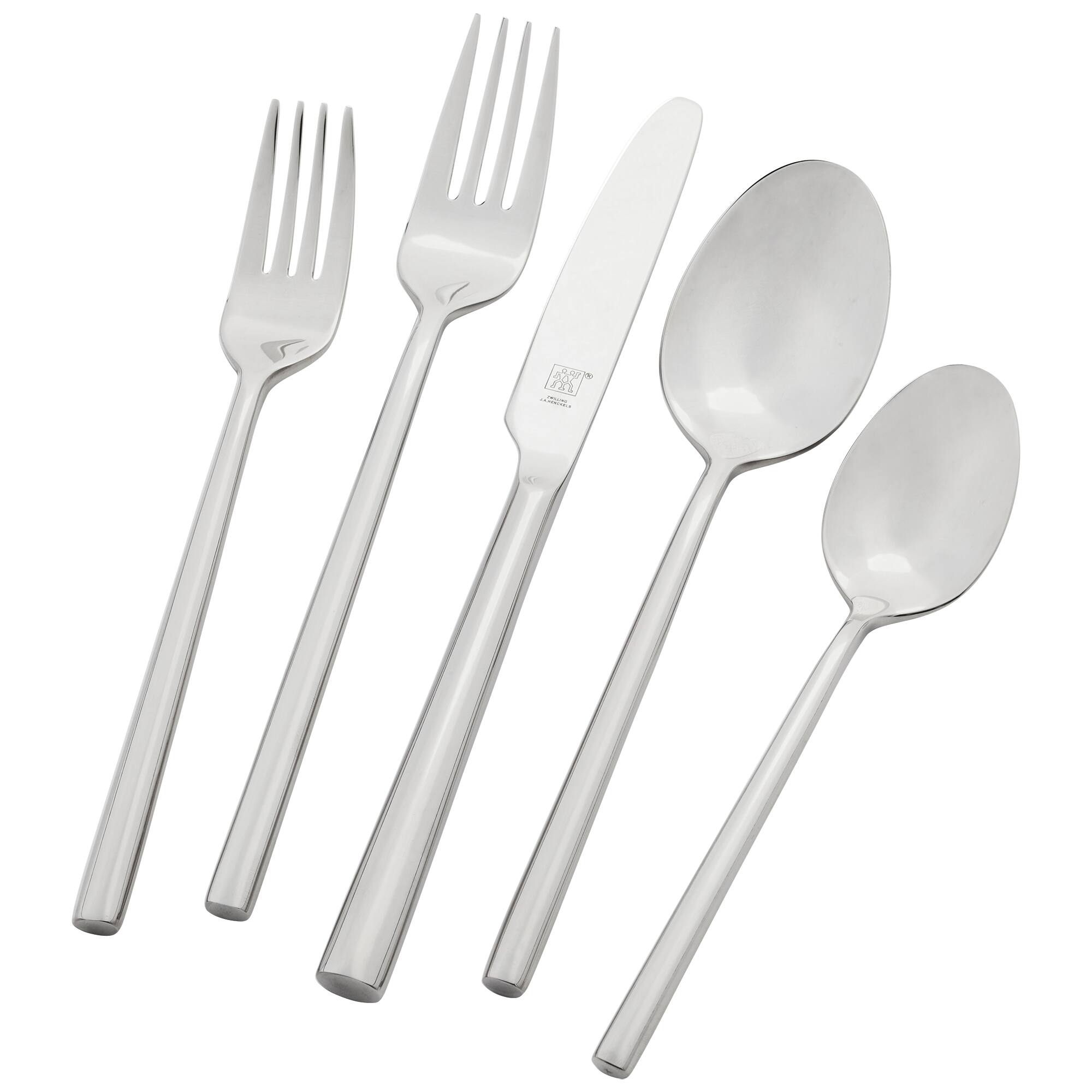 Front. ZWILLING - ZWILLING Aberdeen 45-pc 18/10 Stainless Steel Flatware Set - Stainless Steel.