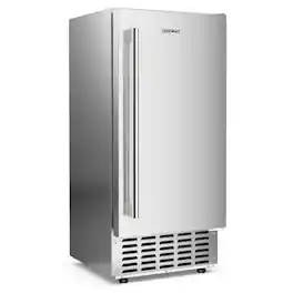 LUCKY ONE - Under Counter Nugget Ice Maker 80 lbs/24h with 24H Timer & Self-Cleaning - Silver