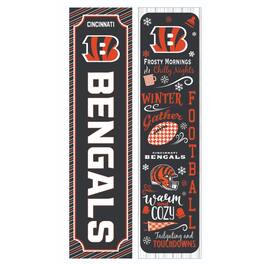 Evergreen Enterprises - Cincinnati Bengals 47" Double Sided Winter Leaner Fan Sign - Multicolor