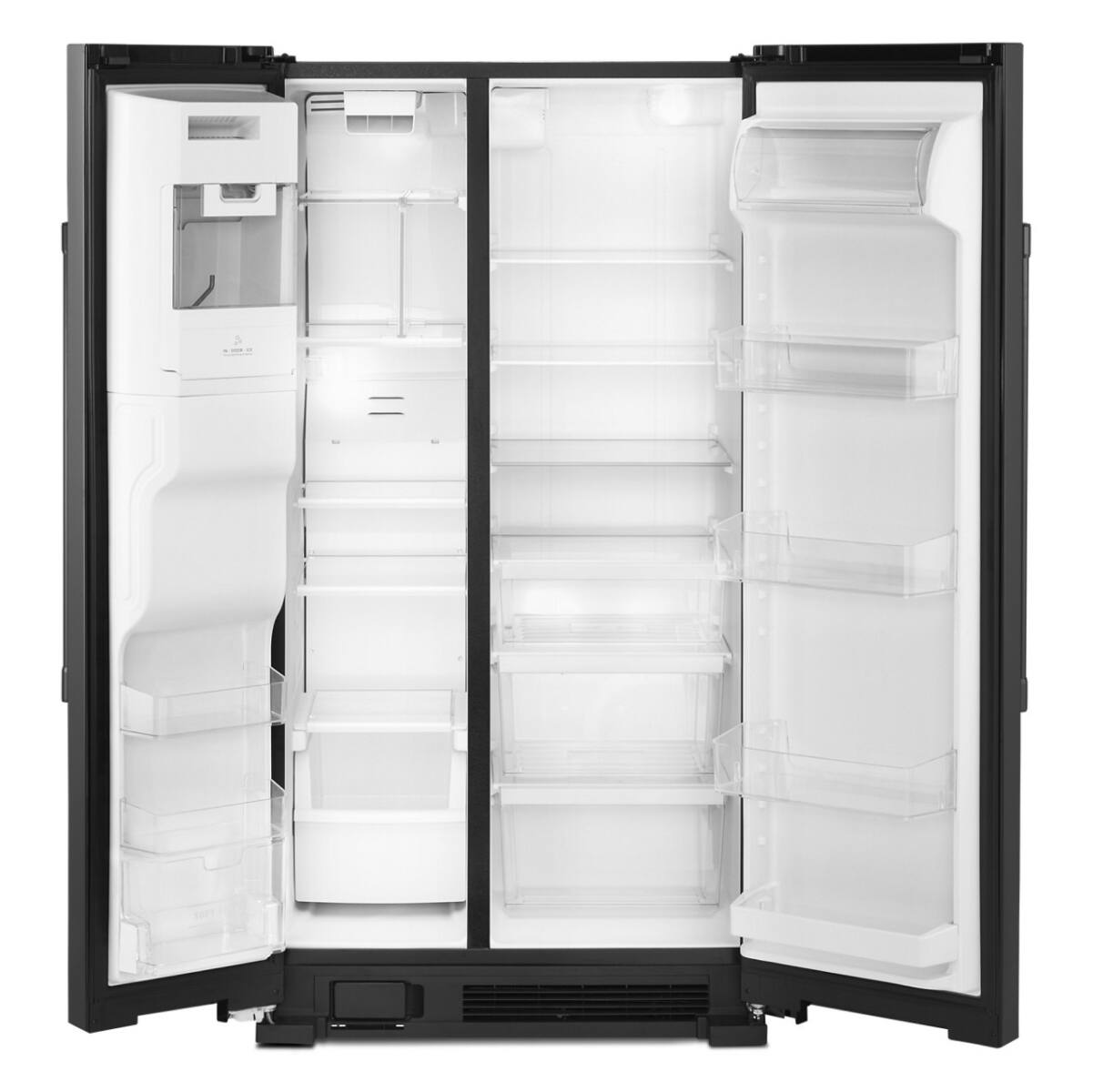 Angle. Maytag - Maytag - 24.5 Cu. Ft. Side-by-Side Refrigerator - Black - Black.