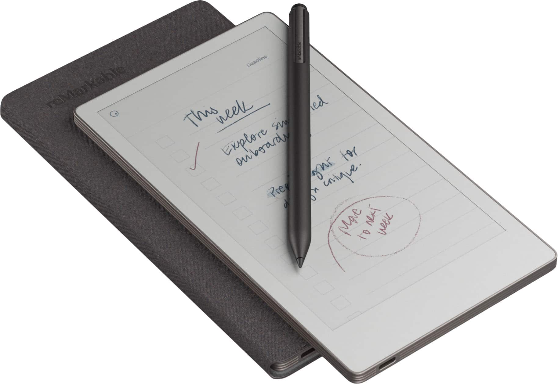 reMarkable
Deadline
This week
- Explore sunbathing
- Prepare for next week
Mae next week