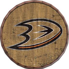 Fan Creations - Anaheim Ducks 24" Cracked Color Barrel Top Sign - Multicolor