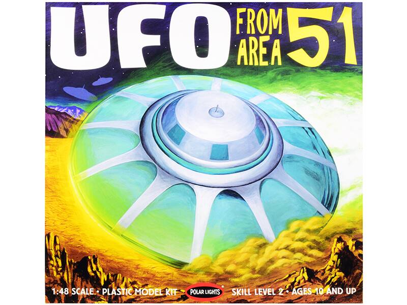 UFO FROM AREA 51

1:48 SCALE • PLASTIC MODEL KIT • POLAR LIGHTS • SKILL LEVEL 2 • AGES 10 AND UP