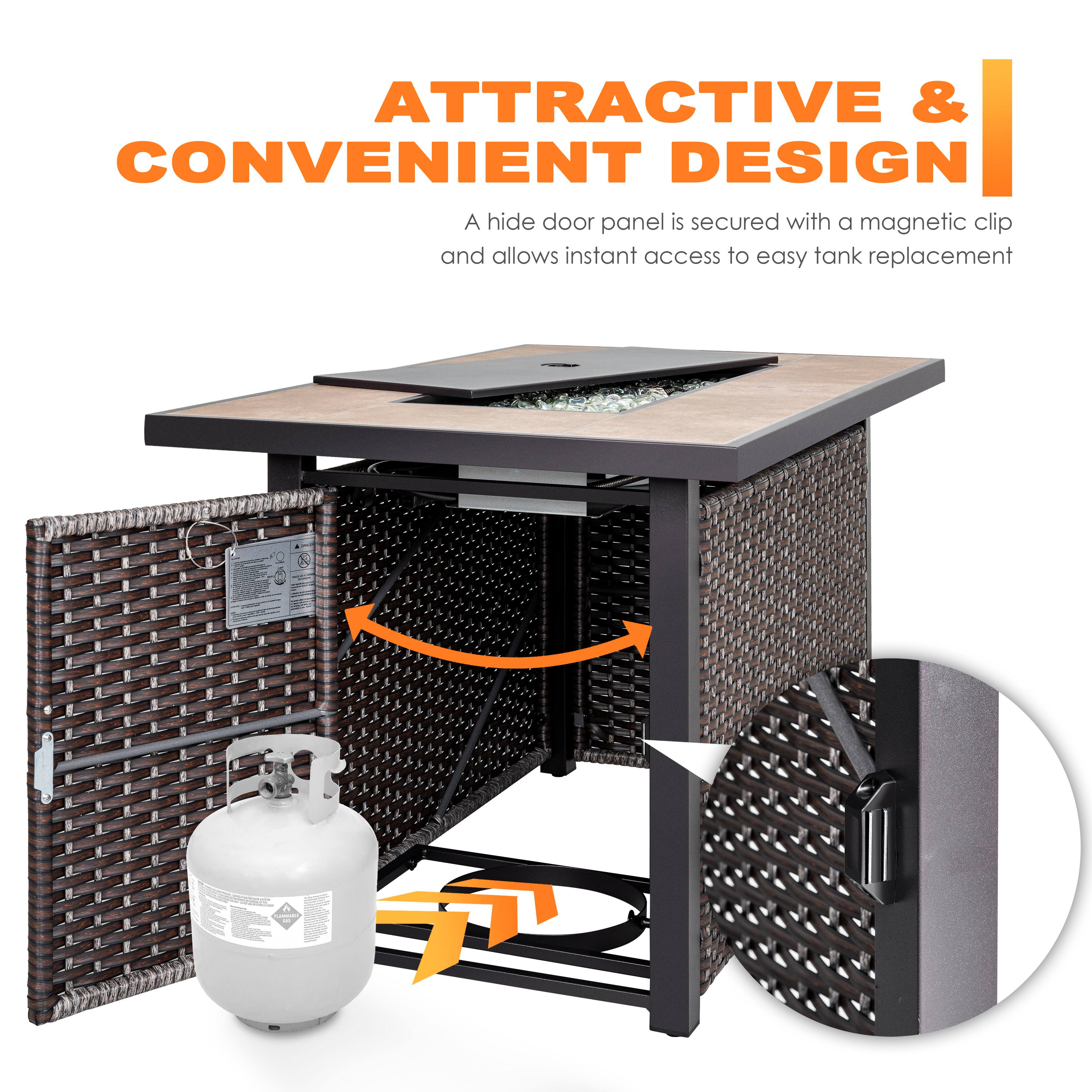 ATTRACTIVE & CONVENIENT DESIGN

A hide door panel is secured with a magnetic clip and allows instant access to easy tank replacement
