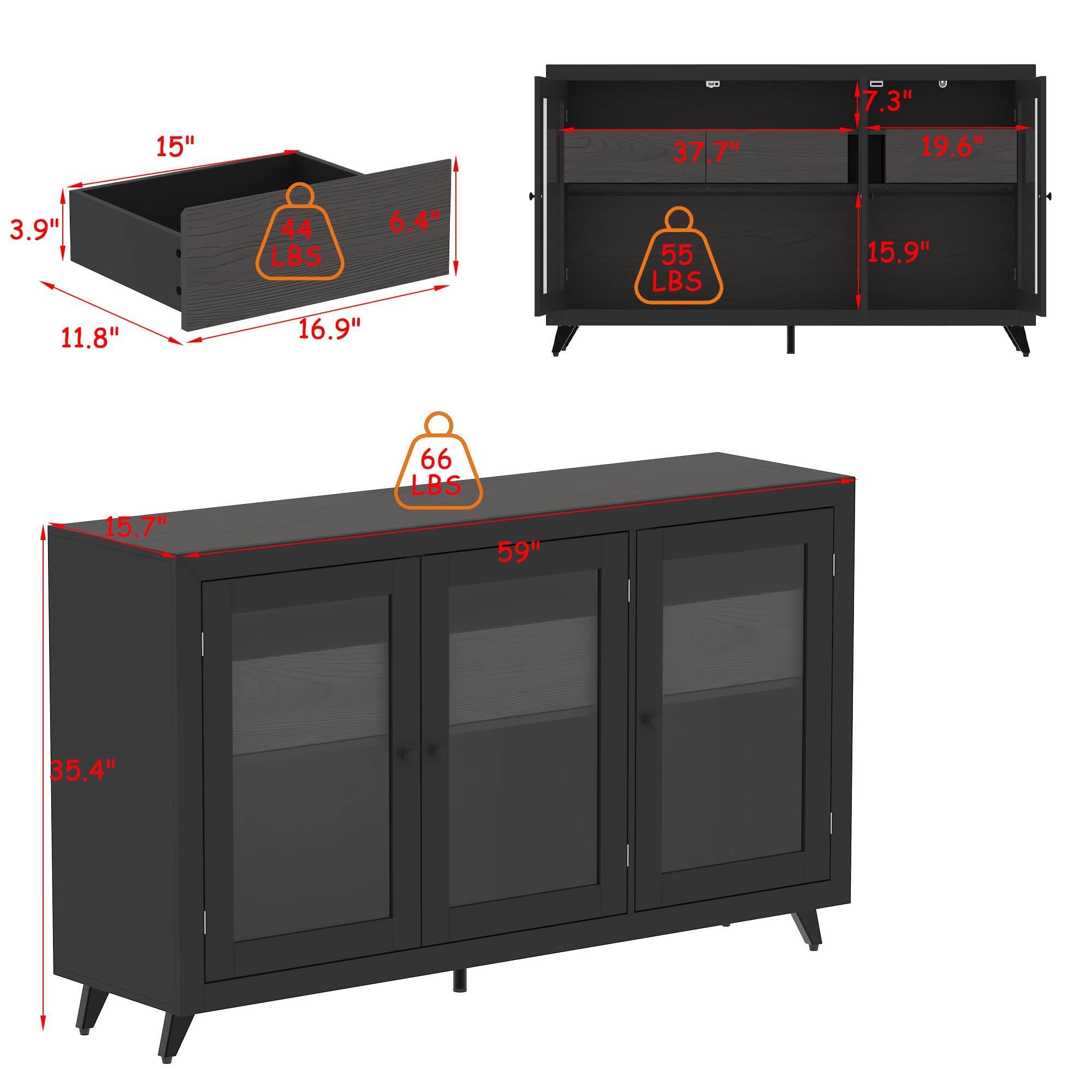 15" 8 37.7" - d 7.3" 19.6" 3.9" 44 LBS 6.4" 55 LBS 15.9" 4 11.8" 16.9" 15.7" 66 LBS 59" 35.4"