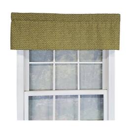 RLF Home - Cabana Trellis Window Treatment Tailored Valance 3" Rod Pocket 50" x 14" Yellow - Yellow green