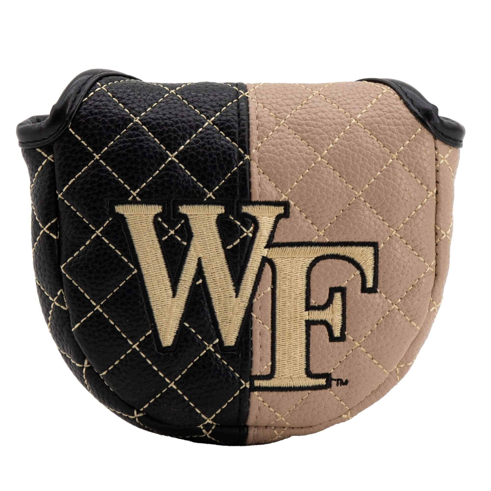 Front. Team Golf - Wake Forest Demon Deacons Quilted Mallet Putter Cover - Multicolor.
