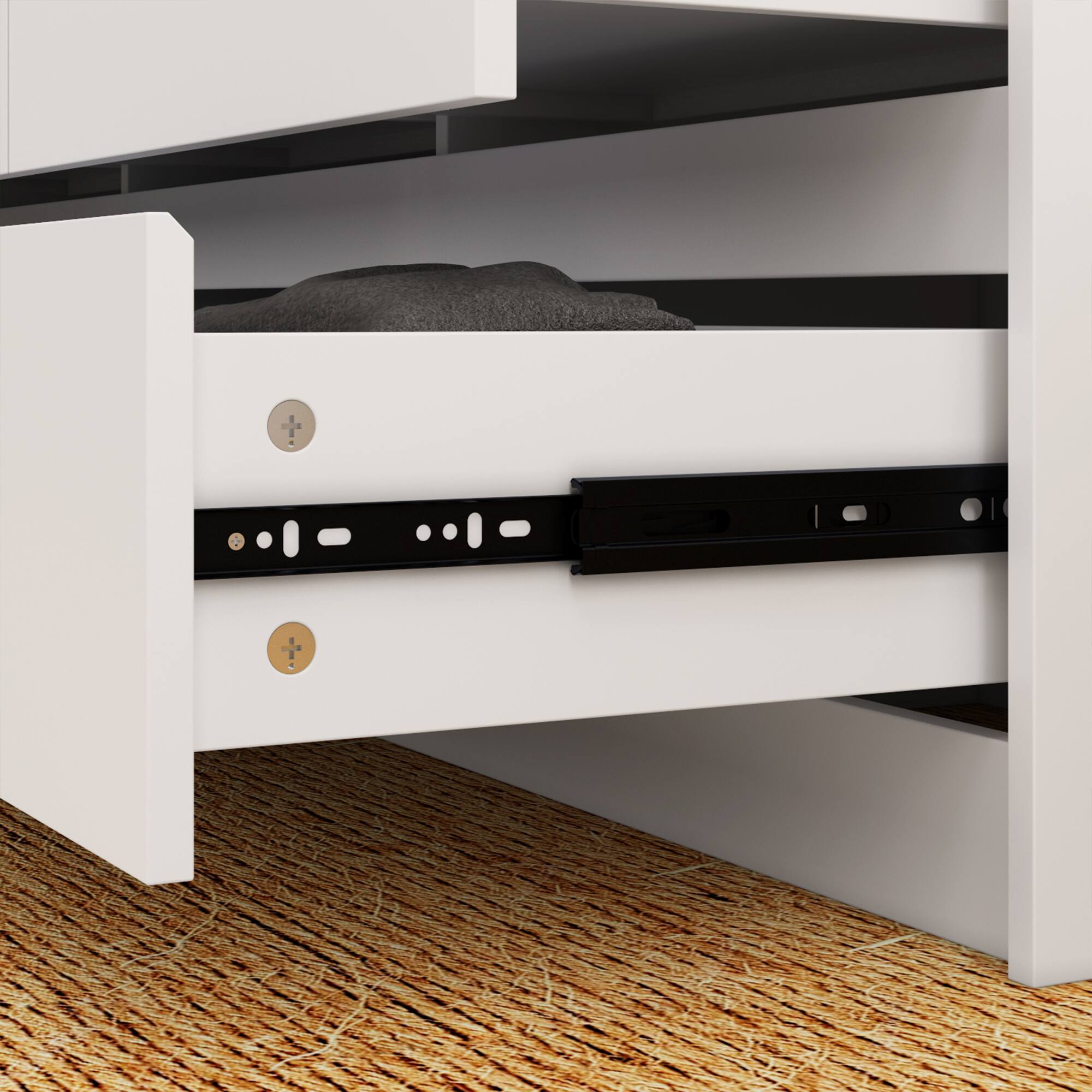 Alt View 6. FUFU & GAGA - FUFU&GAGA 9 - Drawer Horizontal Dresser  Wide Chest Artful Storage - White.