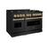 Left. ZLINE - 48 in. Wide 8 Burner Autograph Classic Dual Fuel Black Stainless Range w/ Gold Accents (CDRBZ-48-G) - Black Stainless Steel.