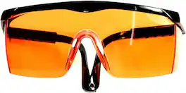 HQRP - UV Protective Safety Glasses for Yard work, Lawn mowing, Gardening, Weed whacking, Hedge trimming, etc - Orange