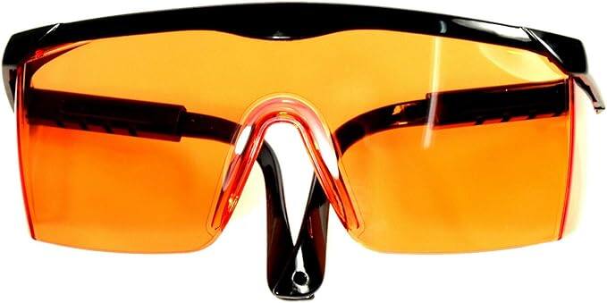 Front. HQRP - HQRP Orange UV Protective Safety Glasses for Yard work, Lawn mowing, Gardening, Weed whacking, Hedge trimming, etc. - Orange.