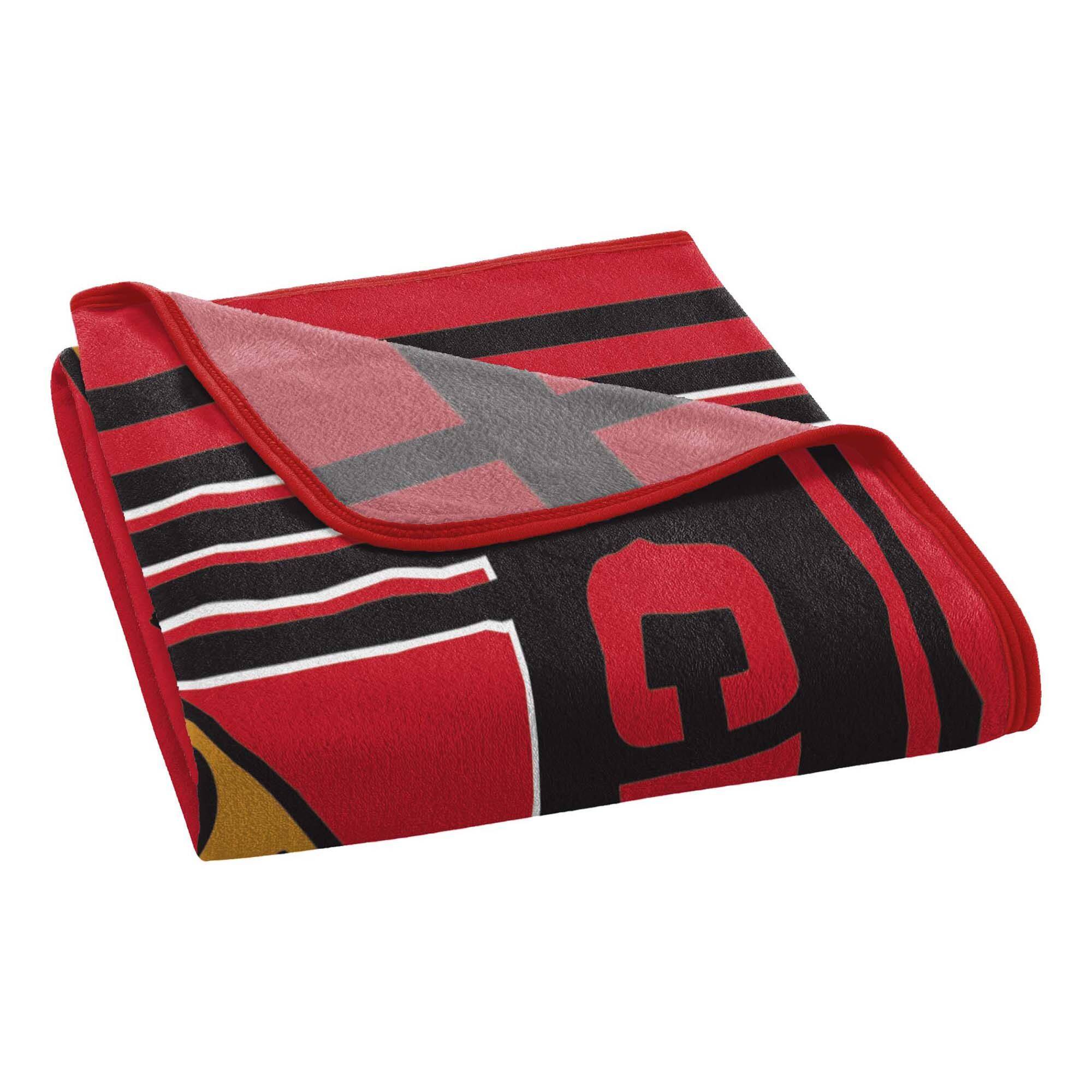 Back. Sweet Home Collection - NHL Chicago Blackhawks 46" x 60" Raschel Throw Blanket - Red.