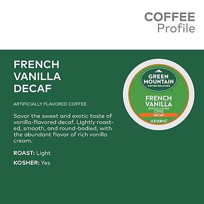 COFFEE Profile

FRENCH VANILLA DECAF

ARTIFICIALLY FLAVORED COFFEE

Savor the sweet and exotic taste of vanilla-flavored decaf. Lightly roasted, smooth, and round-bodied, with the abundant flavor of rich vanilla cream.

ROAST: Light

KOSHER: Yes

GREEN MOUNTAIN COFFEE ROASTERS FRENCH VANILLA ARTIFICIALLY FLAVORED COFFEE DECAF