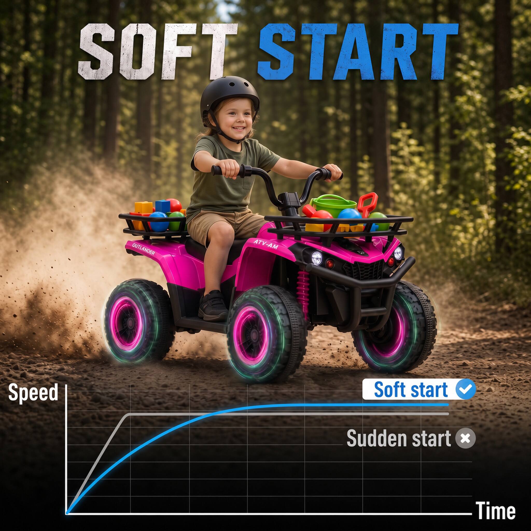 SOFT START  
OUTLANDER  
MA-VTA  
Speed  
Soft start  
Sudden start X  
Time