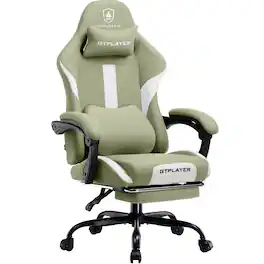 GTPlayer - Gaming Chair Breathable Fabric Ergonomic Computer Desk Chair - Green