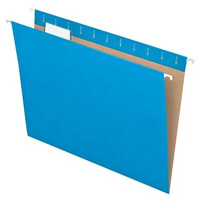 Pendaflex - Recycled Hanging File Folders, 1/5 Tab, Letter Size, 25/Box - Blue