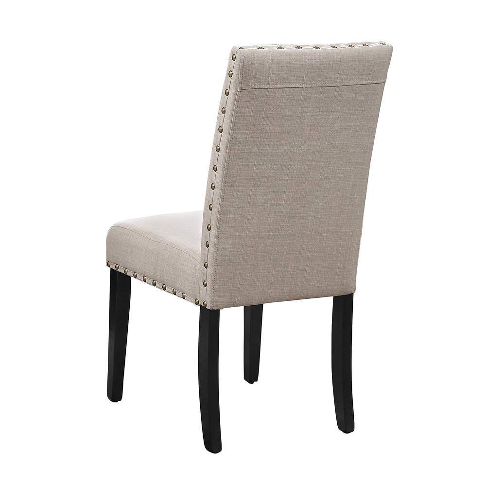 Alt View 2. New Classic Furniture - Crispin Natural Beige Solid Wood Dining Chair (Set of 6) - Beige.