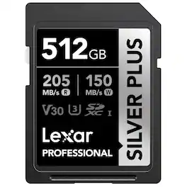 Lexar - Professional SILVER PLUS SDXC™ UHS-I Card (512 GB)