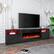 Alt View 5. U-HOMY - 36'' Electric Fireplace TV Stand, Modern Entertainment Center with Storage & LED Lights for TVs up to 80'' - Black.