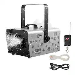 VEVOR - Snow Machine, 1500W Handheld/Hanging Snow Maker By Wireless Remote Control, Portable Snowmaking Machine - Black