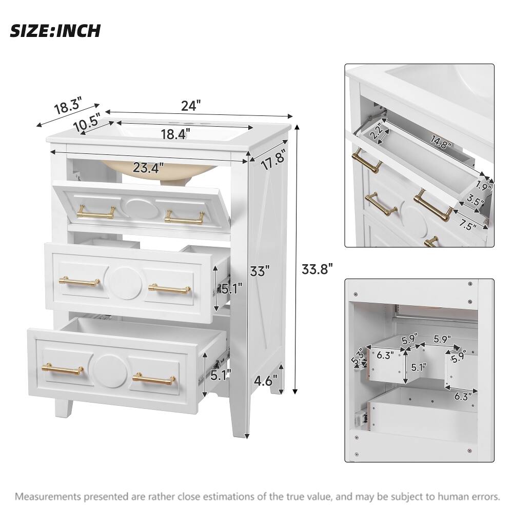 SIZE: INCH

18.3" 10.5"
24" 18.4" 23.4"
17.8"
2.2"A
14.8" 1.9" 3.5" 7.5"
33" 15.1"
33.8"
5.1'
4.6"
5.9" 5.9" 5.3" 6.3" 5.9" 5.1" 6.3"
8
8

Measurements presented are rather close estimations of the true value, and may be subject to human errors.
